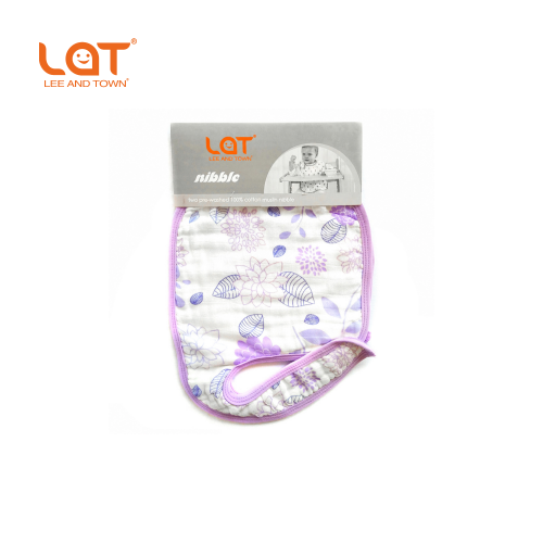 LAT LEE AND TOWN Cotton Baby Bibs, Adjustable Snap‑on Infant Feeding Drool Bib for Toddlers