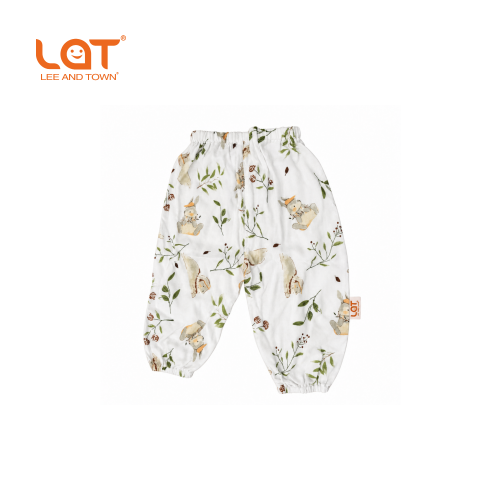 LAT LEE AND TOWN Cotton Baby Long‑Pants, Elastic Waist Toddler Trousers